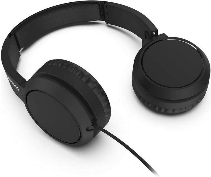 Philips On Ear Kopfhörer H4105BK/00 mit Mikrofon (Inline-Fernbedienung, Zusammenklappbar, Abgewinkel