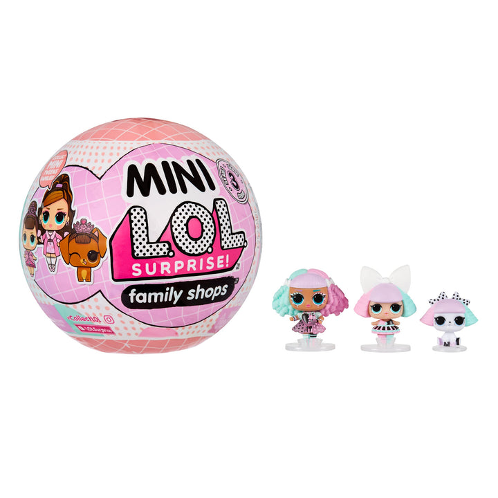 L.O.L. Surprise! Mini Family - ÜBERRASCHUNGSAUSWAHL - Kugel-Spielset mit 3 Mini Tween Sammlerpuppen