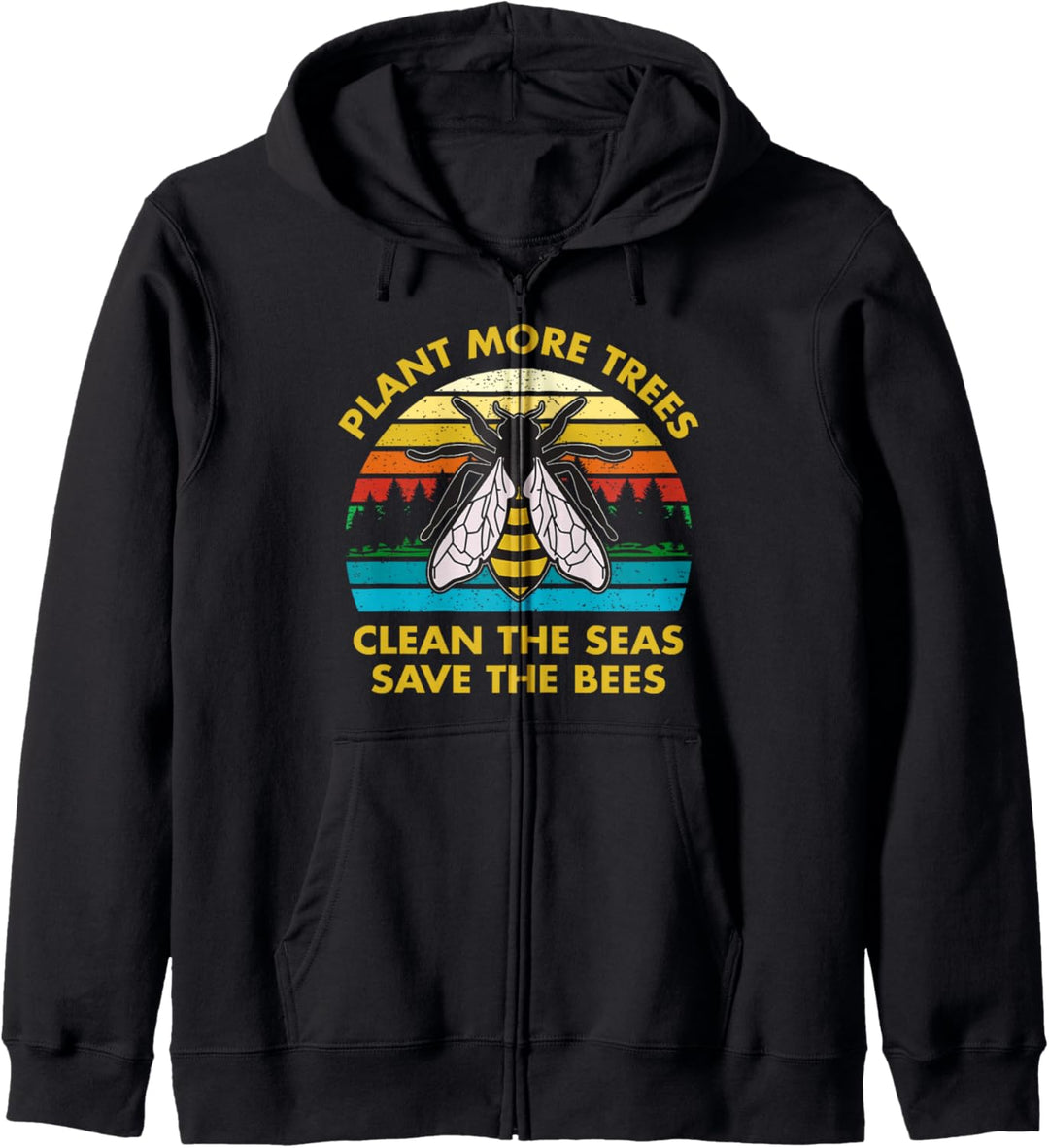 Plant More Trees Clean the Seas Save the Bees Kapuzenjacke