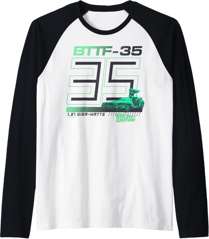 Back To The Future 35th 1.21 Giga-Watts 35 Logo Raglan