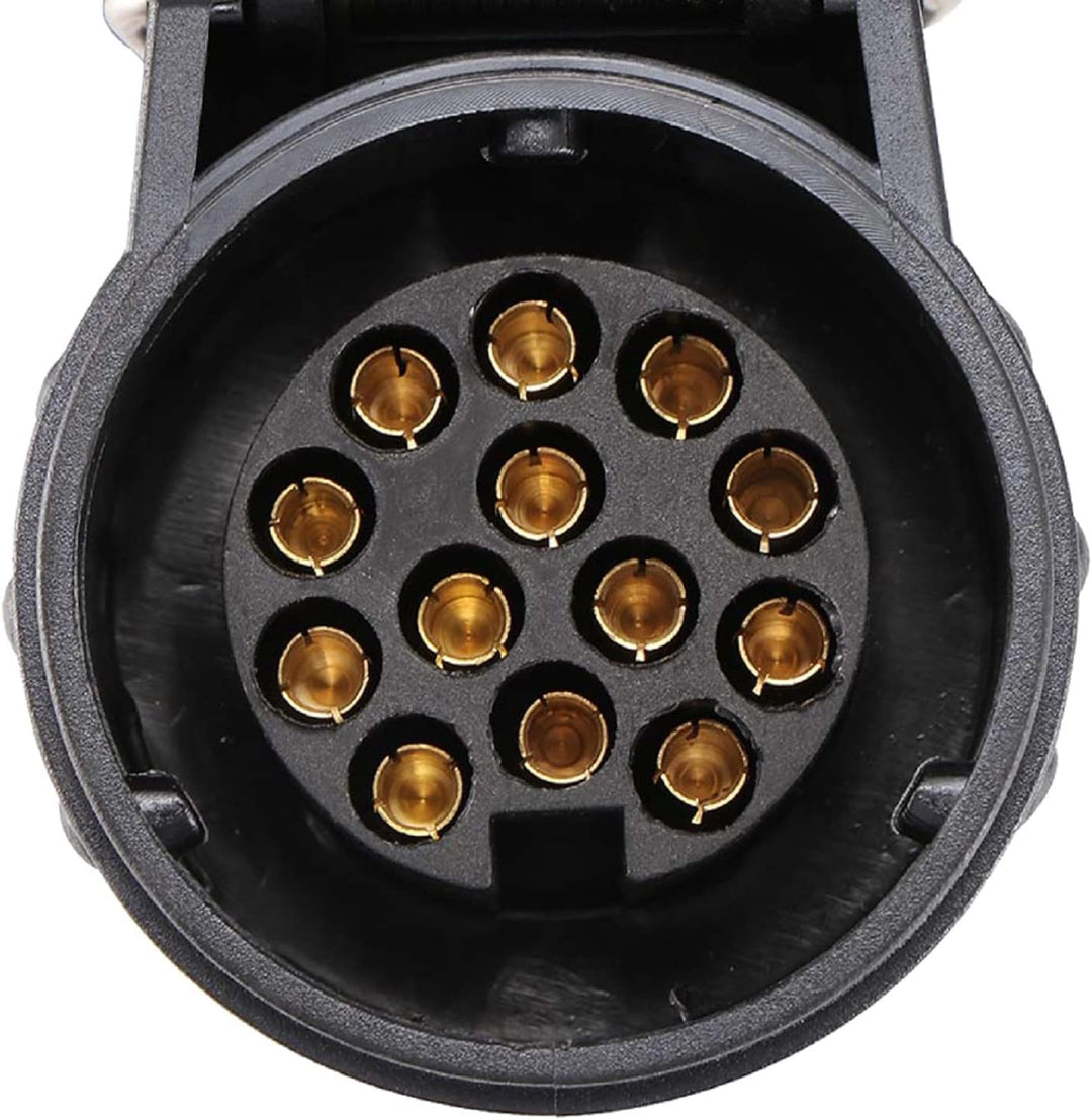 ColdShine 13-adriges Spiralkabel Anhängerkabel 1M Wohnmobil-Steckeradapter für Nutzfahrzeuge Auflieg