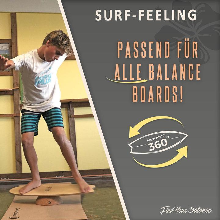 JUCKER HAWAII Kork-Halbkugel aus massivem Kork - Pures Surf-Feeling & Ganzkörpertraining - Für Kinde