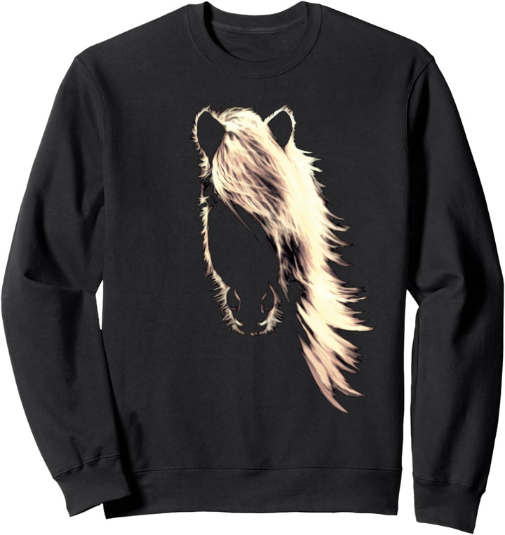Pferdefan Schönes Pferdemotiv Mädchen Reiten Sweatshirt