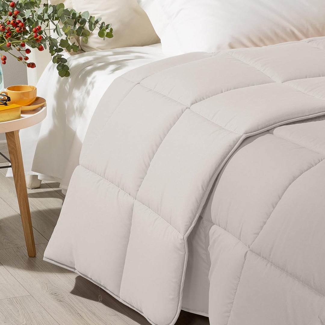 Caleffi - Moderne Steppdecke, einfarbig, für Doppelbett, Sand