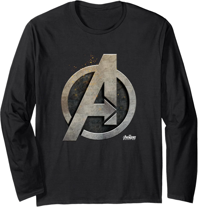 Marvel Avengers Infinity War Steel Symbol Langarmshirt