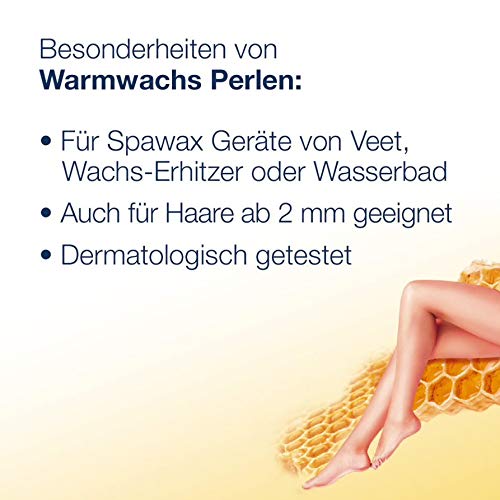 Elektrisches Warmwachs Set + 1x Warmwachsperlen mit Bienenwachs für langanhaltende Haarentfernung fü