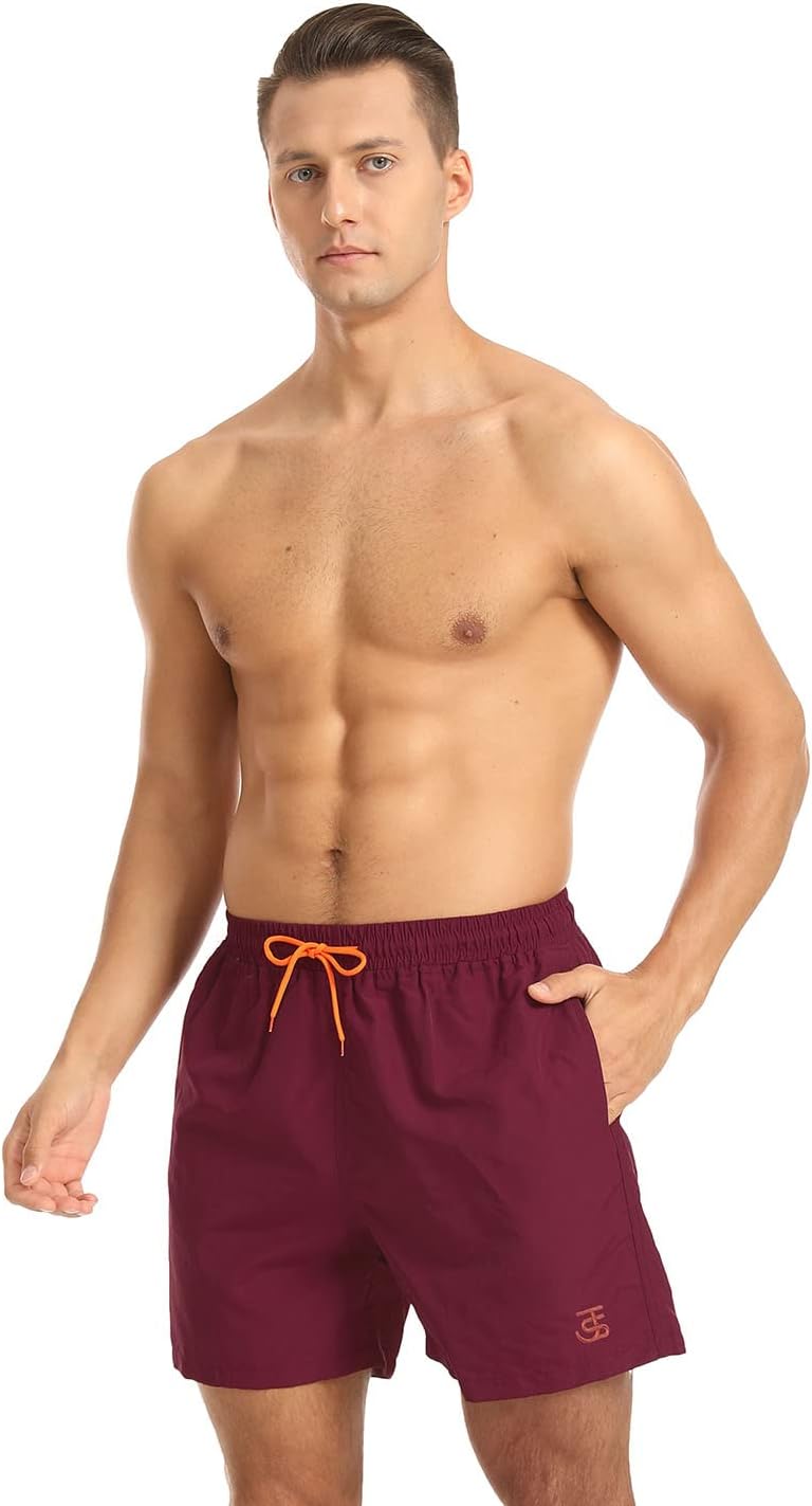JustSun Badehose Herren Schnelltrocknend Boardshorts mit Mesh-Futter und Verstellbarem Tunnelzug XXL