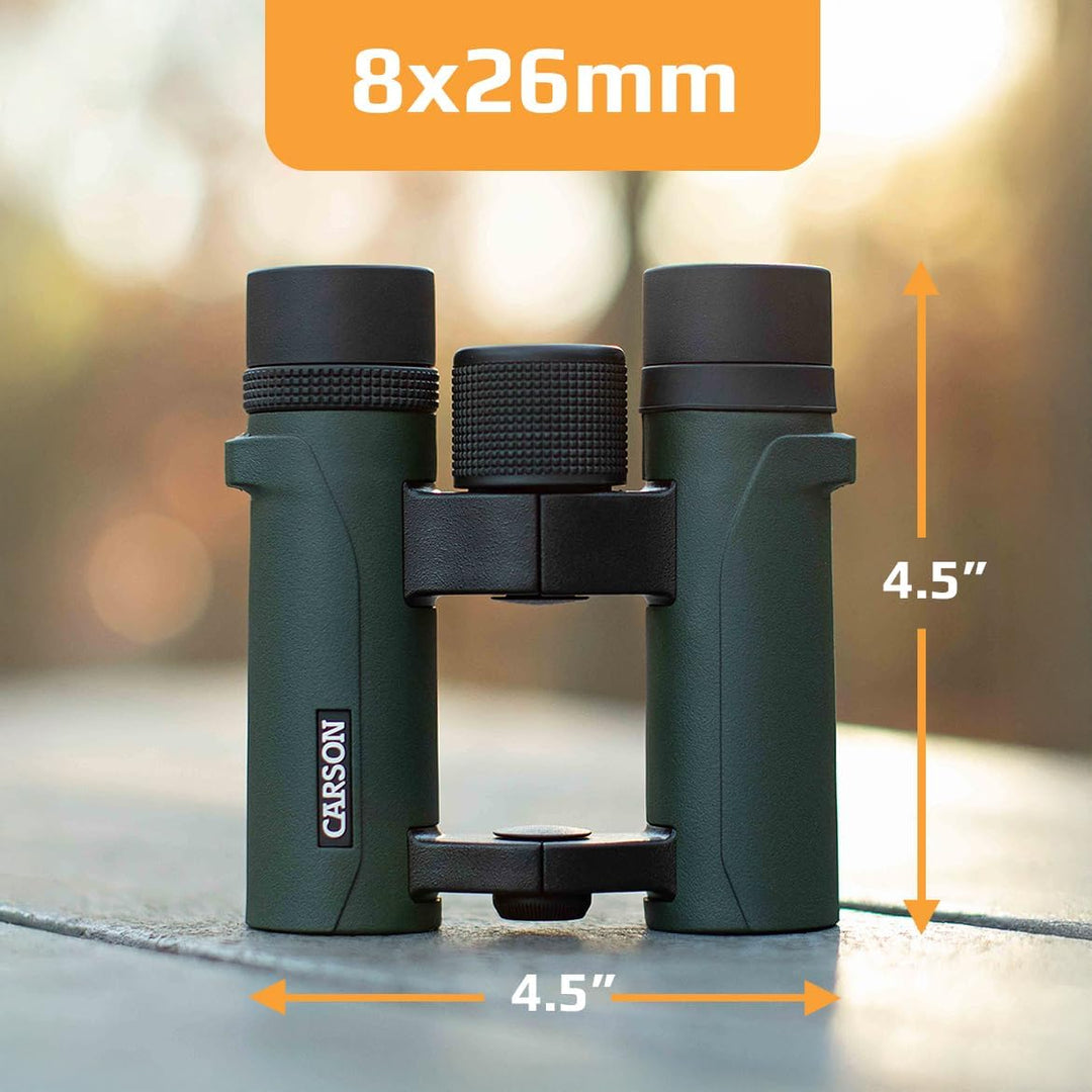 Carson RD Kompaktfernglas, Doppelstegdesign, 8x26mm, wasserdicht, robust, beschlagfrei (RD-826) 8x26