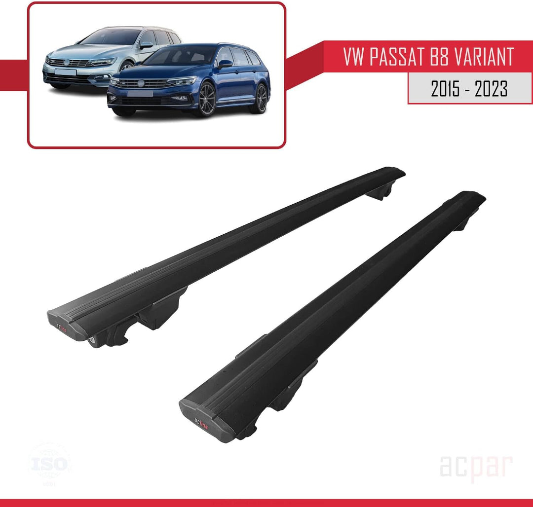 acpar Kompatibel mit VW Passat B8 Variant 2015-2023 Dachträger Hook Gepäckträger Relingträger mit Sc