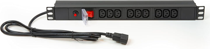 LINK lk10052 Steckdosenleiste 9 Fach weiblich IEC C13 Für Schrank Rack 19 " Single, Single