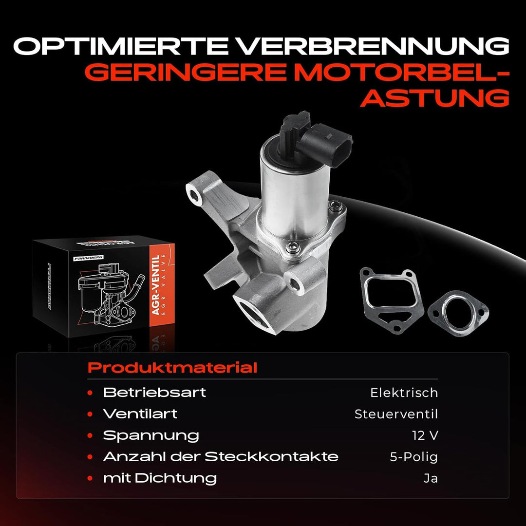 Frankberg AGR-Ventil 5-Polig für Actyon Sports I QJ Kyron Rexton/Rexton II GAB_ 2.0L 2.3L 2.7L Diese