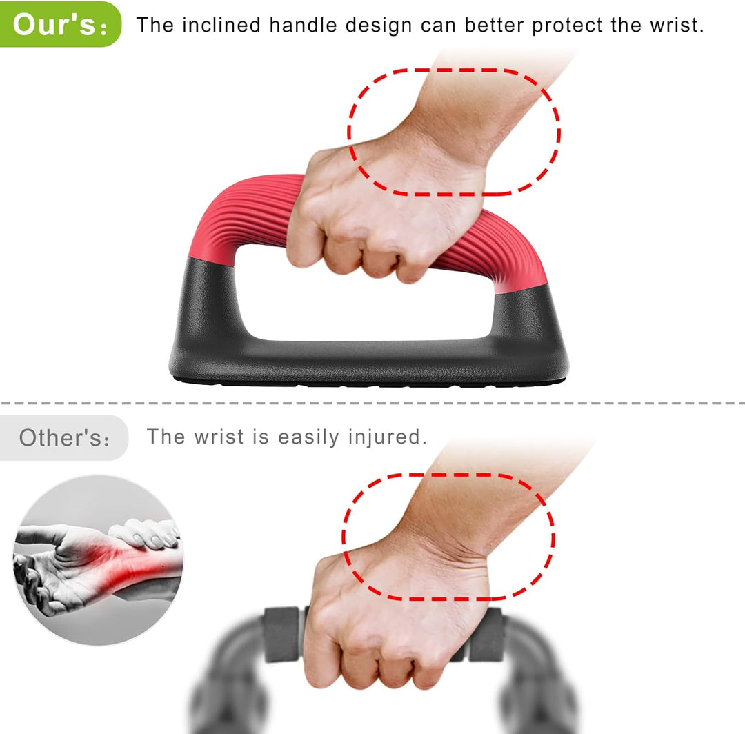 Kipika Liegestützgriffe, Push-up handles, Push-up bars aus Weichem Kunststoff, Anti-Rutsch-Polster a