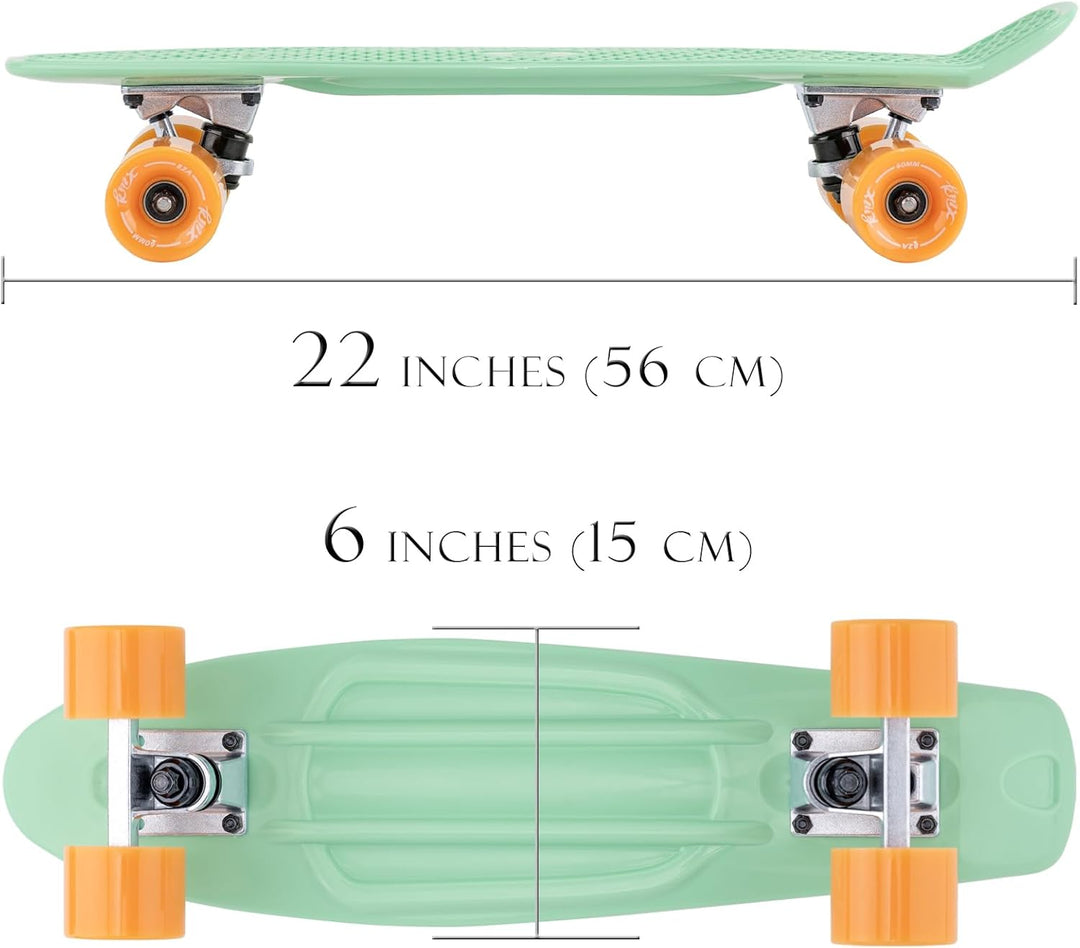KMX 22 und 27 Zoll Classic Mini Cruiser Skateboard für Kinder, Schüler, Erwachsene, Anfänger & Pro.
