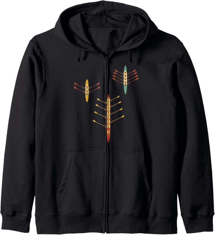 Rudern Vintage Ruderer Geschenk Row Rower Retro Kapuzenjacke