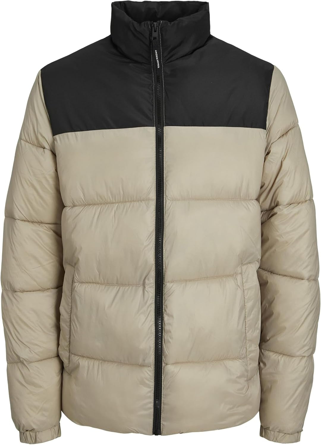 JACK & JONES Herren Jjetoby Puffer Collar Sn Pufferjacke XL Jet Black, XL Jet Black