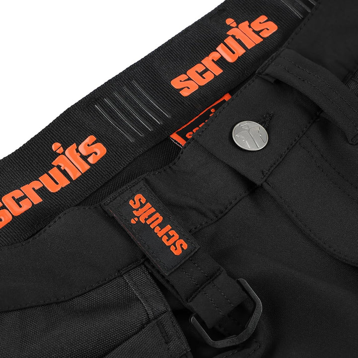 Scruffs Arbeitshose mit Holstertaschen „Pro Flex Plus“ Schwarz 30W Kurz, Schwarz 30W Kurz