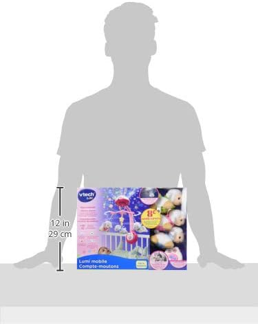 VTech - Lumi Mobile rosa Schafzähler, Mobile mit Musik, Babybett, Kinderwagen und Sitzschale mit Fer