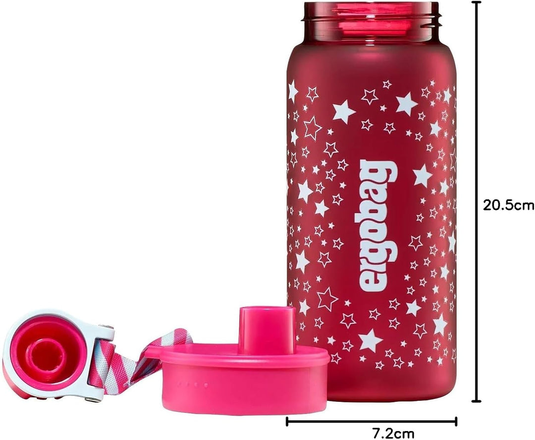 ergobag Trinkflasche BPA-frei 550 ml, auslaufsicher und Kohlensäure geeignet, spülmaschinengeeignet,