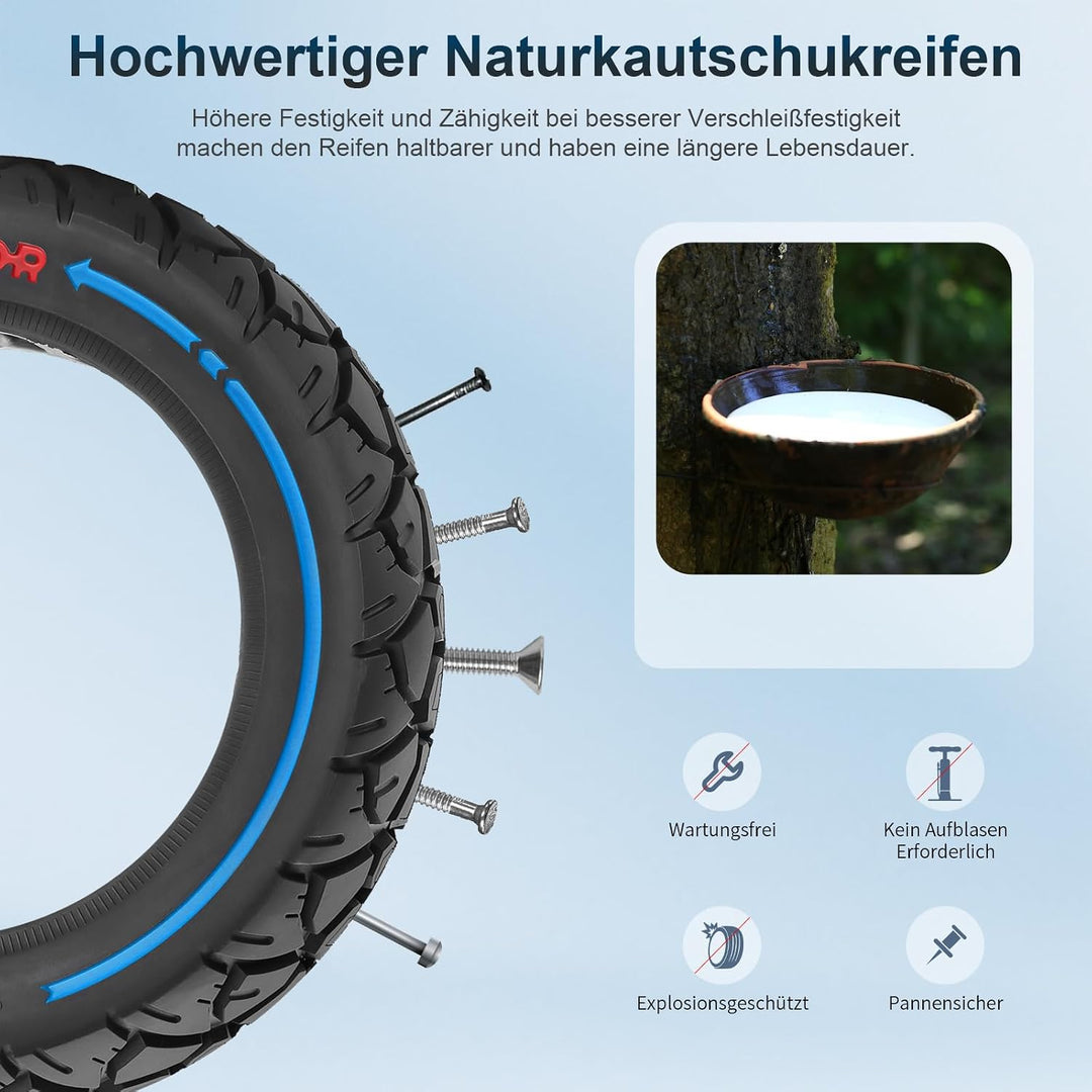 10x2,7-2,75 Vollreifen 10 Zoll Solide Reifen 70/65-6,5 Ersatzreifen für Hitway H5/HB24/Hiboy/Smartgy