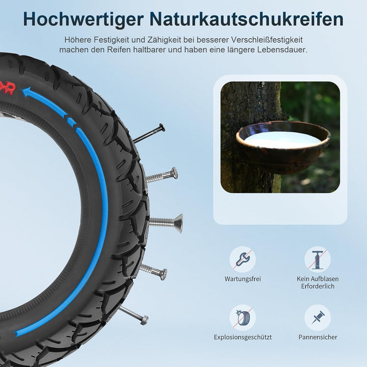 10x2,7-2,75 Vollreifen 10 Zoll Solide Reifen 70/65-6,5 Ersatzreifen für Hitway H5/HB24/Hiboy/Smartgy