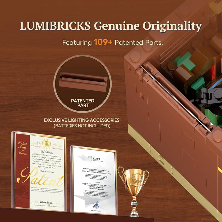 Lumibricks Book-Café Beleuchtetes Klemmbaustein-Set | Lumibricks Book-Café Beleuchtetes Klemmbaustei