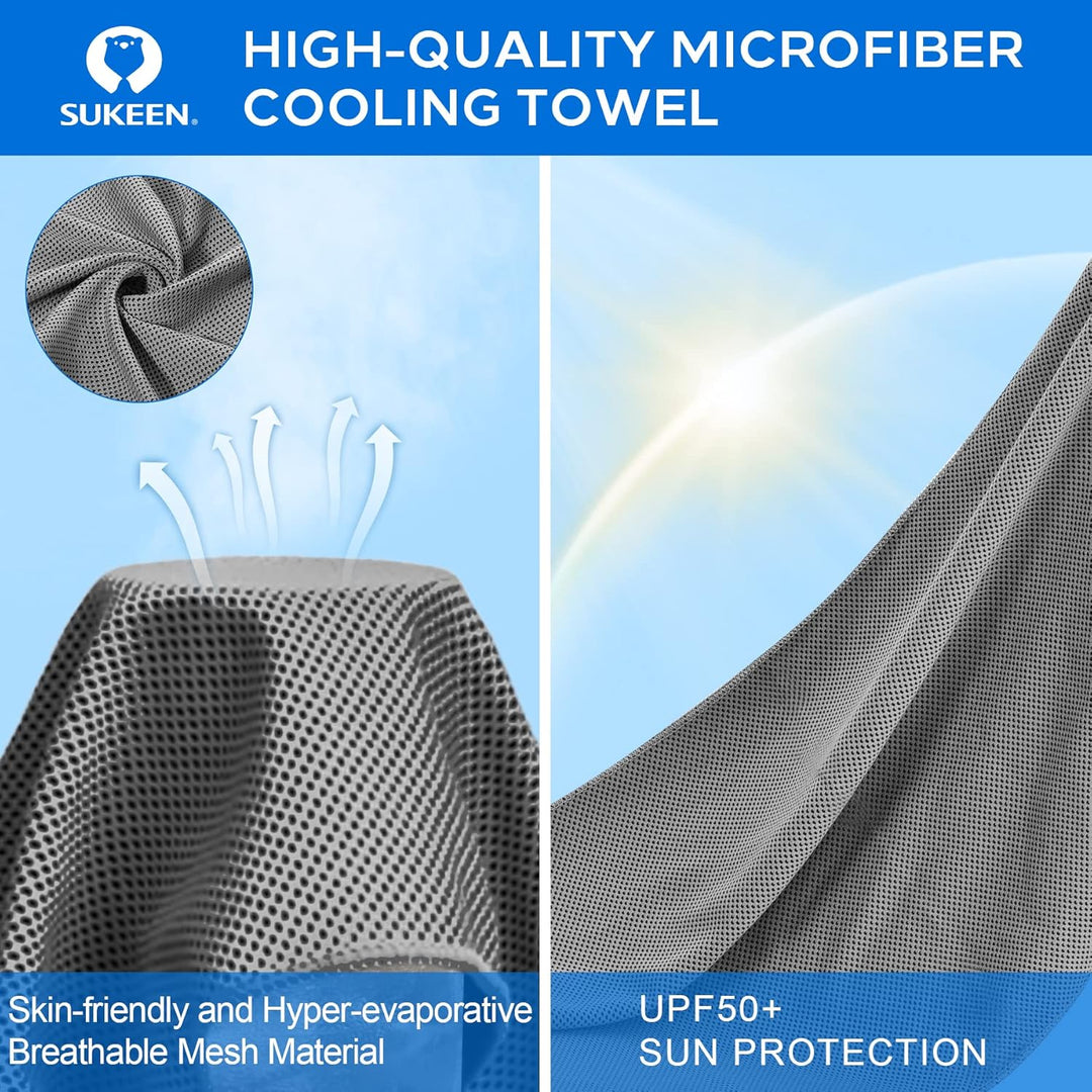 Sukeen Kühltuch Set, kühlendes Handtuch Kühltücher Hals, Handtuch kühlend, Cooling Towel, Kühltücher