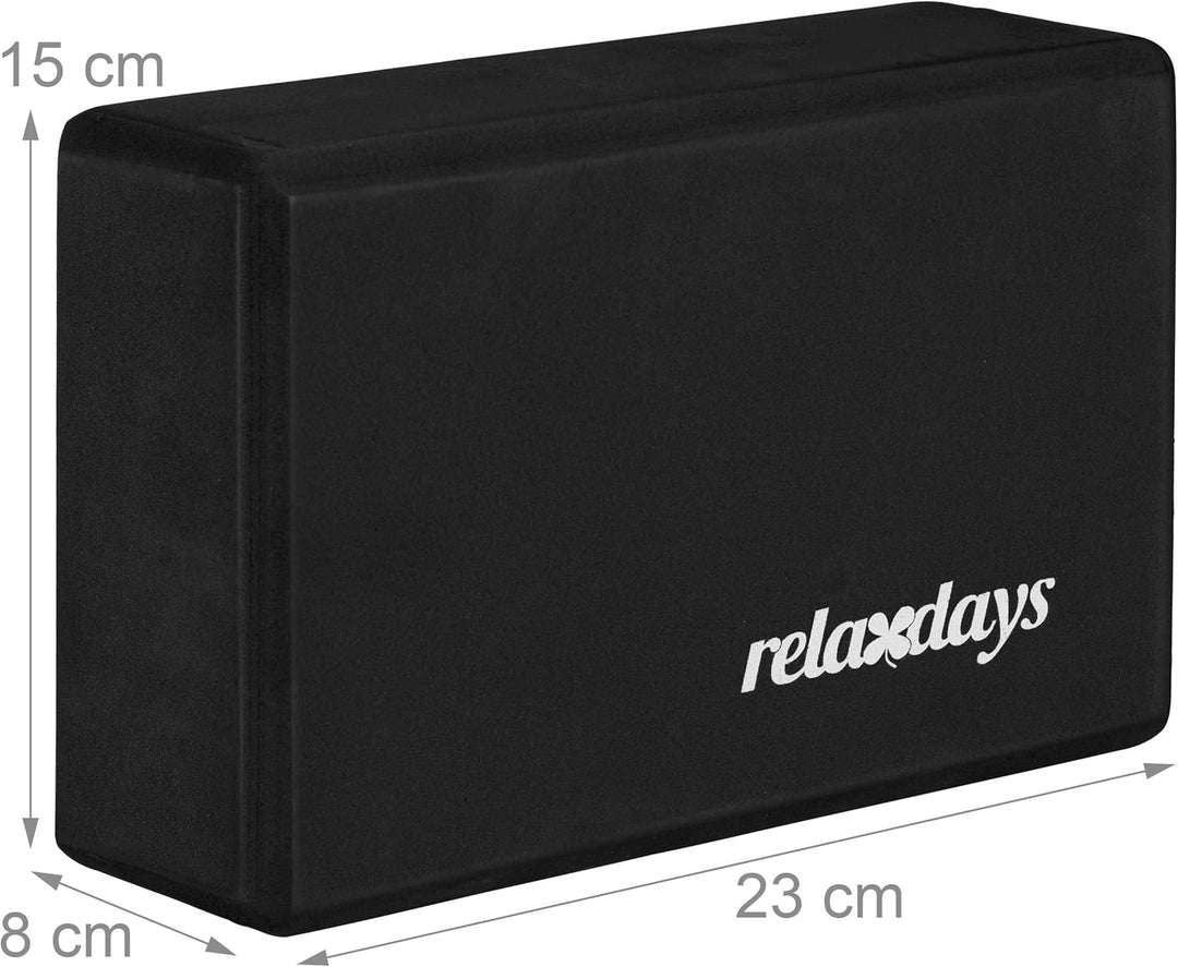 Relaxdays 10 x Yogablock, Yoga-Klötze für Yoga-Übungen, Hartschaum, rutschfest, Yoga-Würfel, HxBxT: