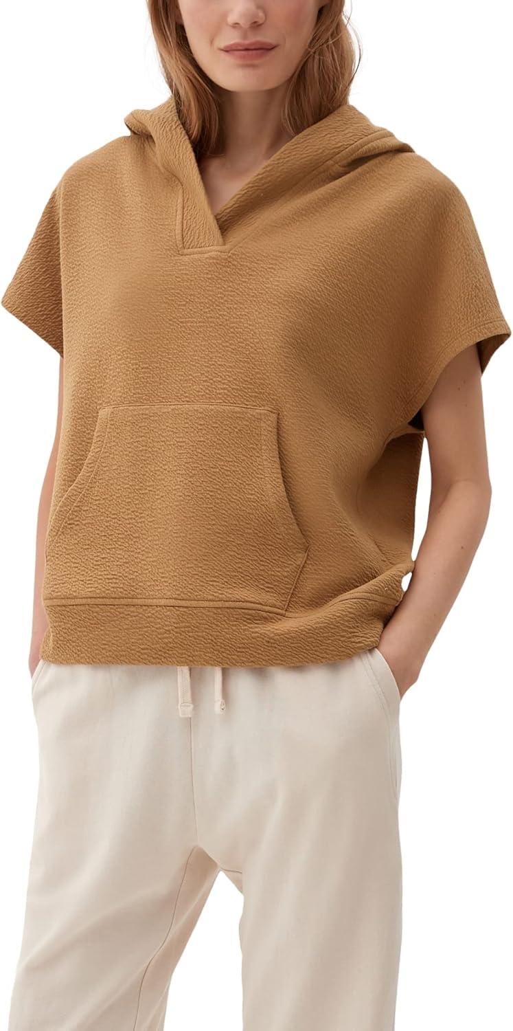 s.Oliver Damen Sweatshirt Kurzarm, Braun