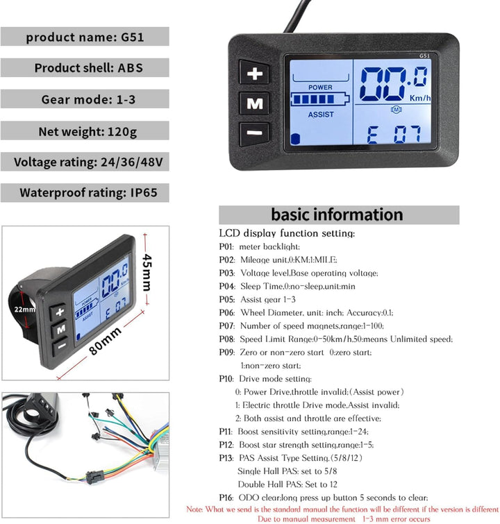 Kunray 24-48V 350W Brushless Motor Controller Mit LCD Anzeige Dualmodus Ebike Controller 24V 17 Ampe