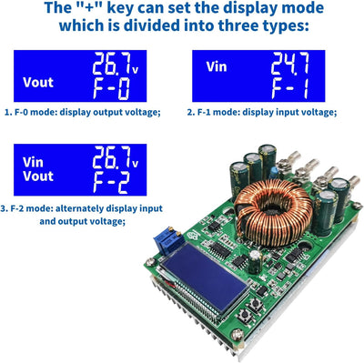 300W 20A DC DC Wandler Regelbar Step Down Converter, 7-50V to 0-36V Buck Converter Stromversorgungs