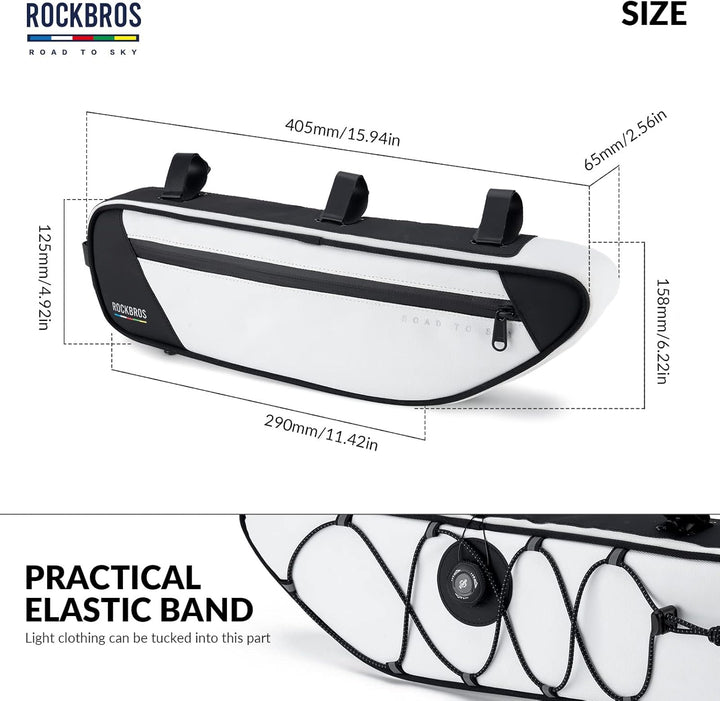 ROCKBROS Road-to-Sky Fahrrad Rahmentasche Reflektierende Wasserabweisende Fahrradtasche für Rahmen 2