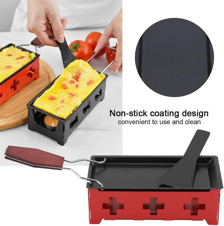 Käse Raclette, tragbare Antihaft-Käse Raclette Rotaster Backblech Herd Set Home Küche Grillwerkzeug
