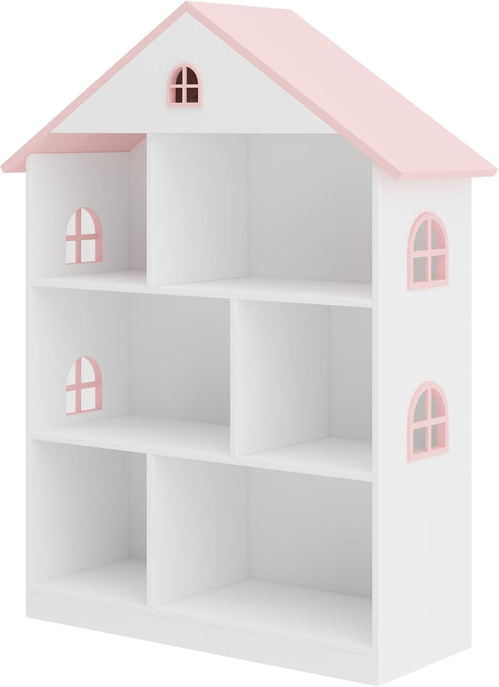 [en.casa] Kinderregal Vipsali Aufbewahrungsregal mit 6 Fächern Spielzeugregal 107 x 83 x 30 cm Kinde