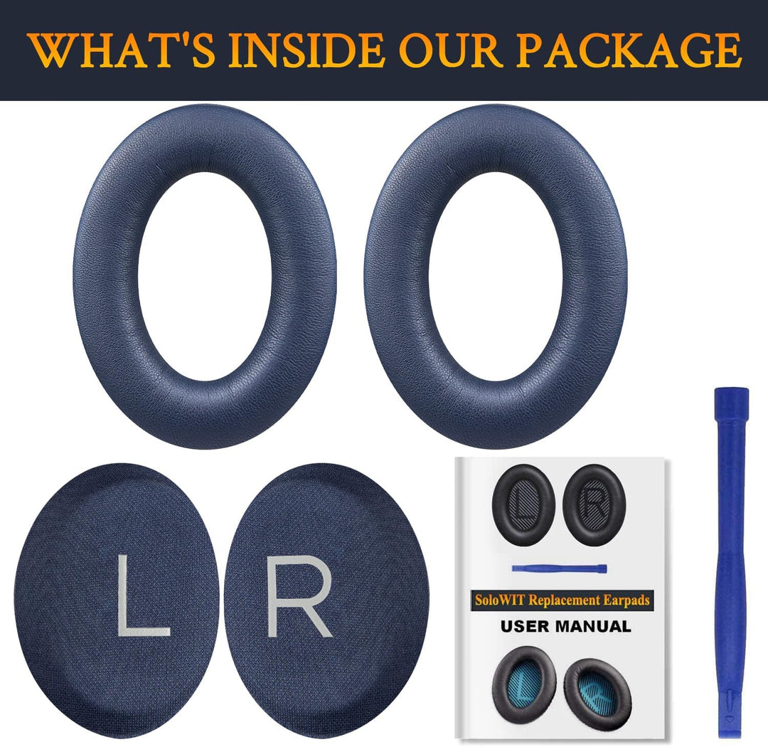 SOULWIT Lammfell Ersatzpolster Ersatz Ohrpolster für Bose QuietComfort 45 (QC45)/QuietComfort SE (QC