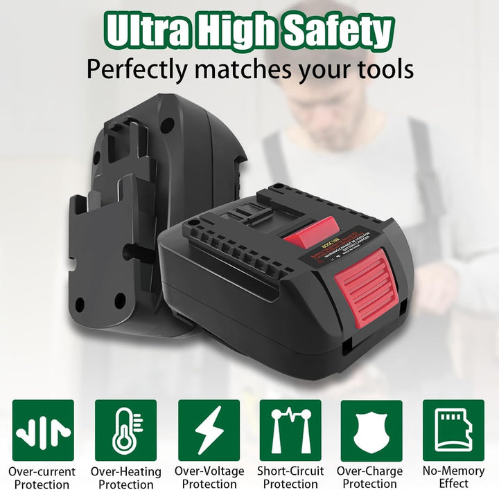 BOSC18B Batterieadapter für Bosch PBA auf GBA, Akkuadapter für Bosch PBA/PSB/PSR Akku auf Profession