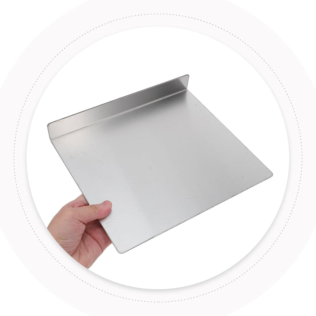 Healeved L-förmiges Schwebendes Regal aus Edelstahl in Silber Platzsparender Wandorganizer für Schla