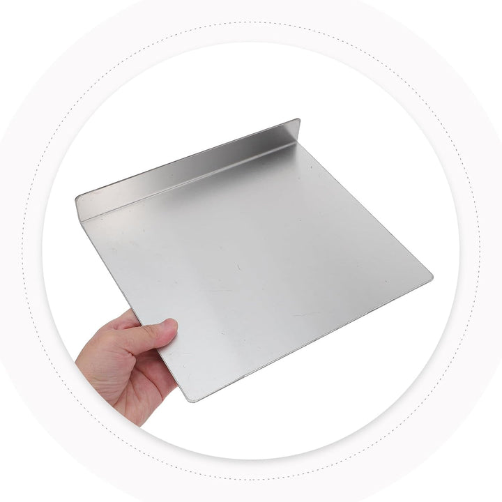 Healeved L-förmiges Schwebendes Regal aus Edelstahl in Silber Platzsparender Wandorganizer für Schla