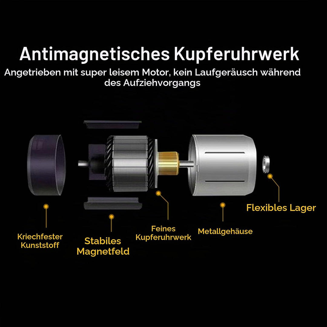 Ejoyous Automatische Uhrenbeweger Box, Uhren Aufbewahrungsboxen mit 4 Uhrenbewe + 6 Uhren, Drehen Mu