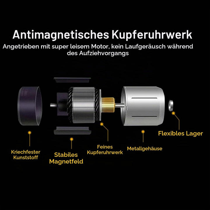 Ejoyous Automatische Uhrenbeweger Box, Uhren Aufbewahrungsboxen mit 4 Uhrenbewe + 6 Uhren, Drehen Mu