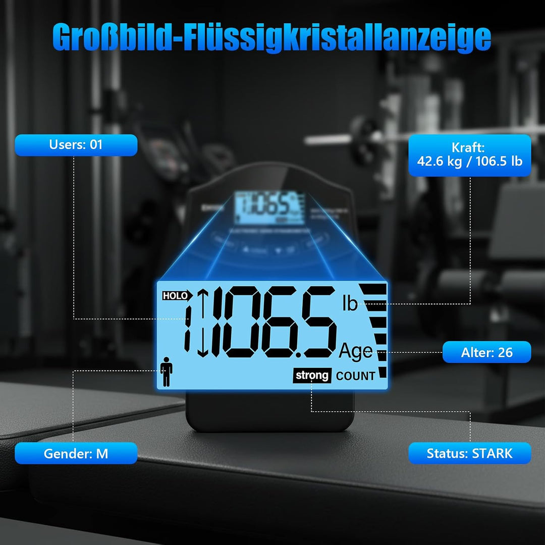 Griffkraft Trainer,Digitaler Handkraftmessgerät,Aufladbar Hand Dynamometer Elektronischer Griffkraft