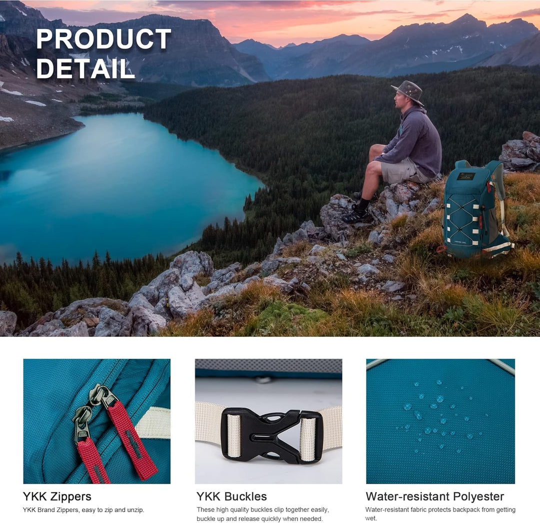 MOUNTAINTOP 35L Wanderrucksack Herren Damen Reiserucksack Trekkingrucksack Leicht Outdoor Camping Ru