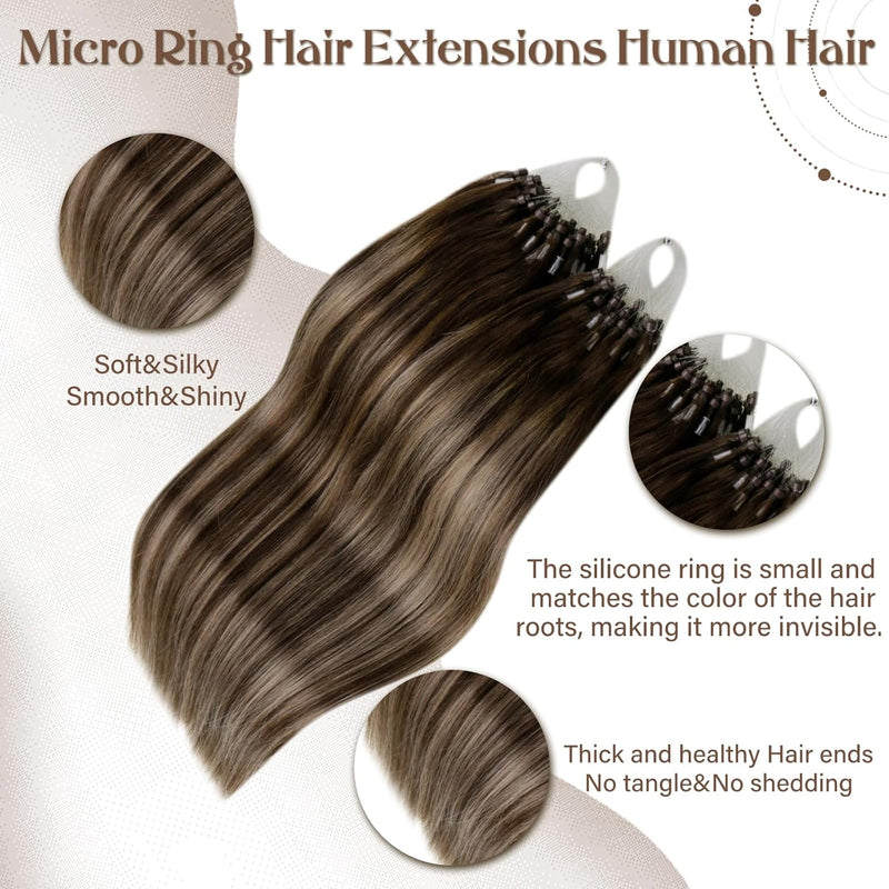 Hetto Extensions Echthaar Microring Ombre Extensions Microring Echthaar Remy Micro Loop Extensions E