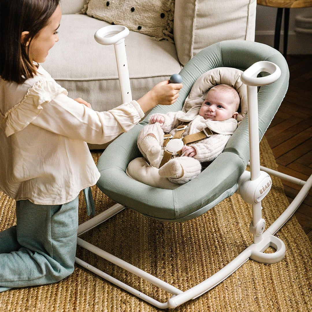 BÉABA, Babywippe, Babywippe Up&Down Plus, 4 Höhen, 3 Neigungen, Faltbar, Sitzverkleinerung für Neuge