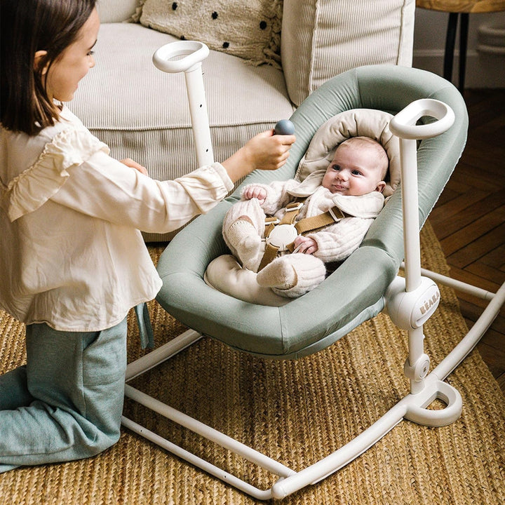 BÉABA, Babywippe, Babywippe Up&Down Plus, 4 Höhen, 3 Neigungen, Faltbar, Sitzverkleinerung für Neuge
