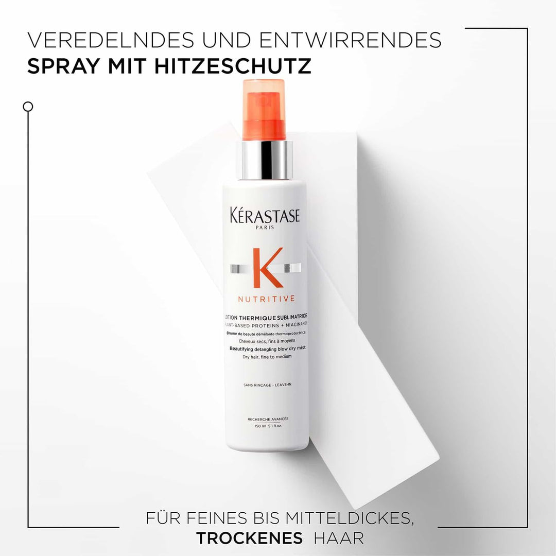 Kérastase Nutritive, Pflegender Hitzeschutz für trockenes, feines bis mittleres Haar, Für mehr Glanz
