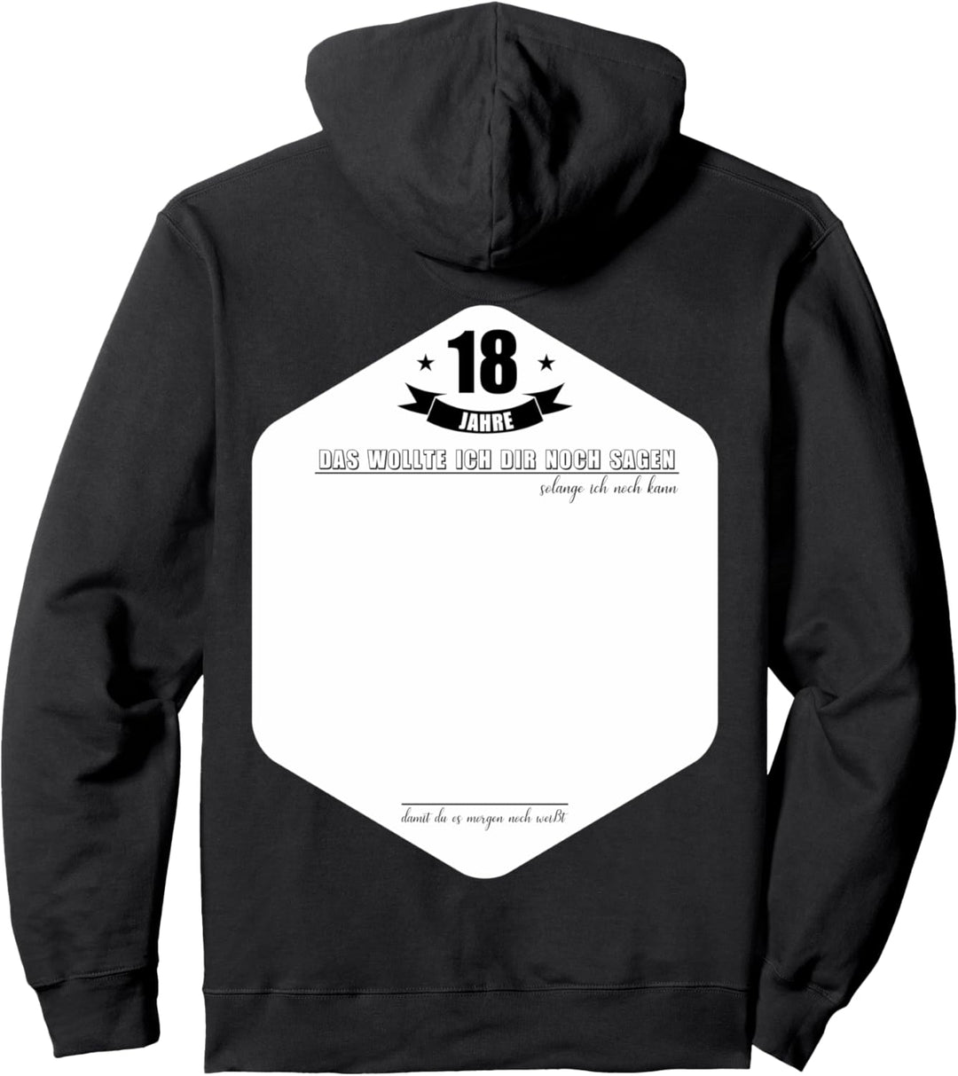 18 Jahre Geburtstagsfeier Lustiges 18 Geburtstag Gästebuch Pullover Hoodie