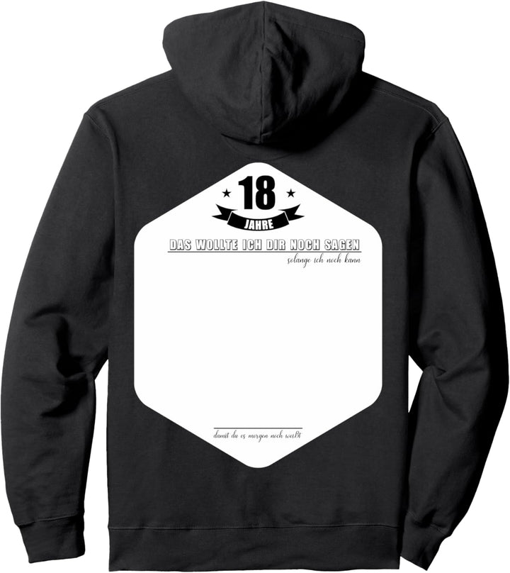 18 Jahre Geburtstagsfeier Lustiges 18 Geburtstag Gästebuch Pullover Hoodie