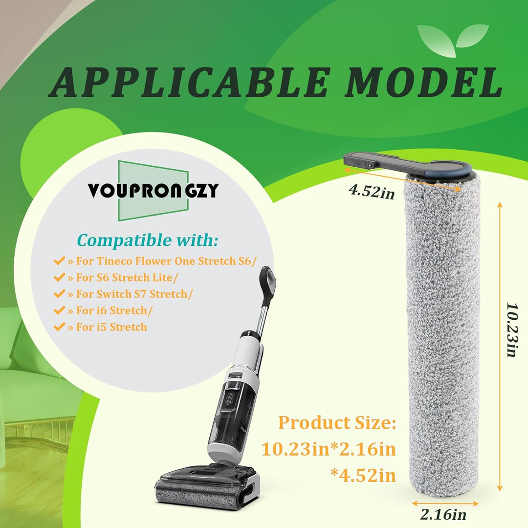 2 Bürstenrollen 4 Filter Ersatzteile für Tineco Floor One Stretch S6/S6 Stretch Lite/Switch S7 Stret