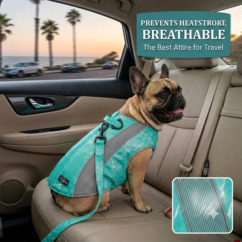 2 in 1 Winterhundemantel und Hundekühlmantel, Sommer-Kühlweste für Welpen Sonnenschutz, reflektieren