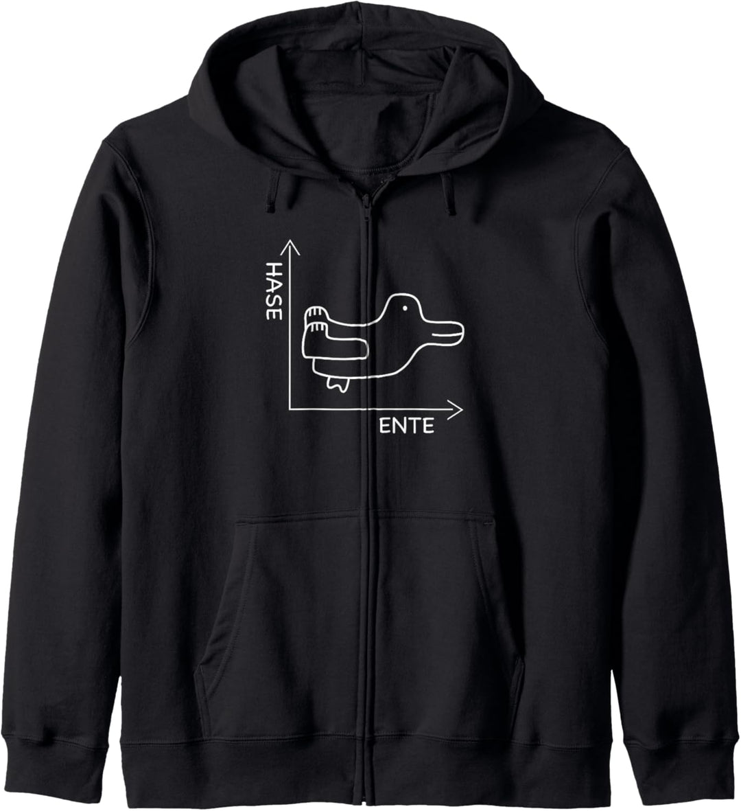 Optische Täuschung T-Shirt - Hase oder Ente? Kapuzenjacke